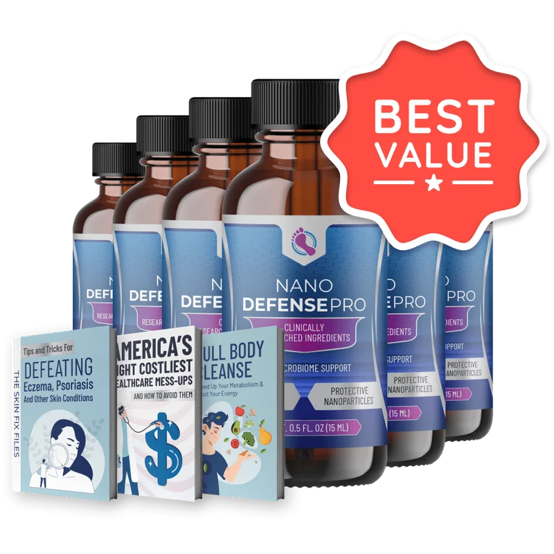 NanoDefense Pro Nail Skin Health Supplement Bottle (6 Bottle / 180 Day Pack)